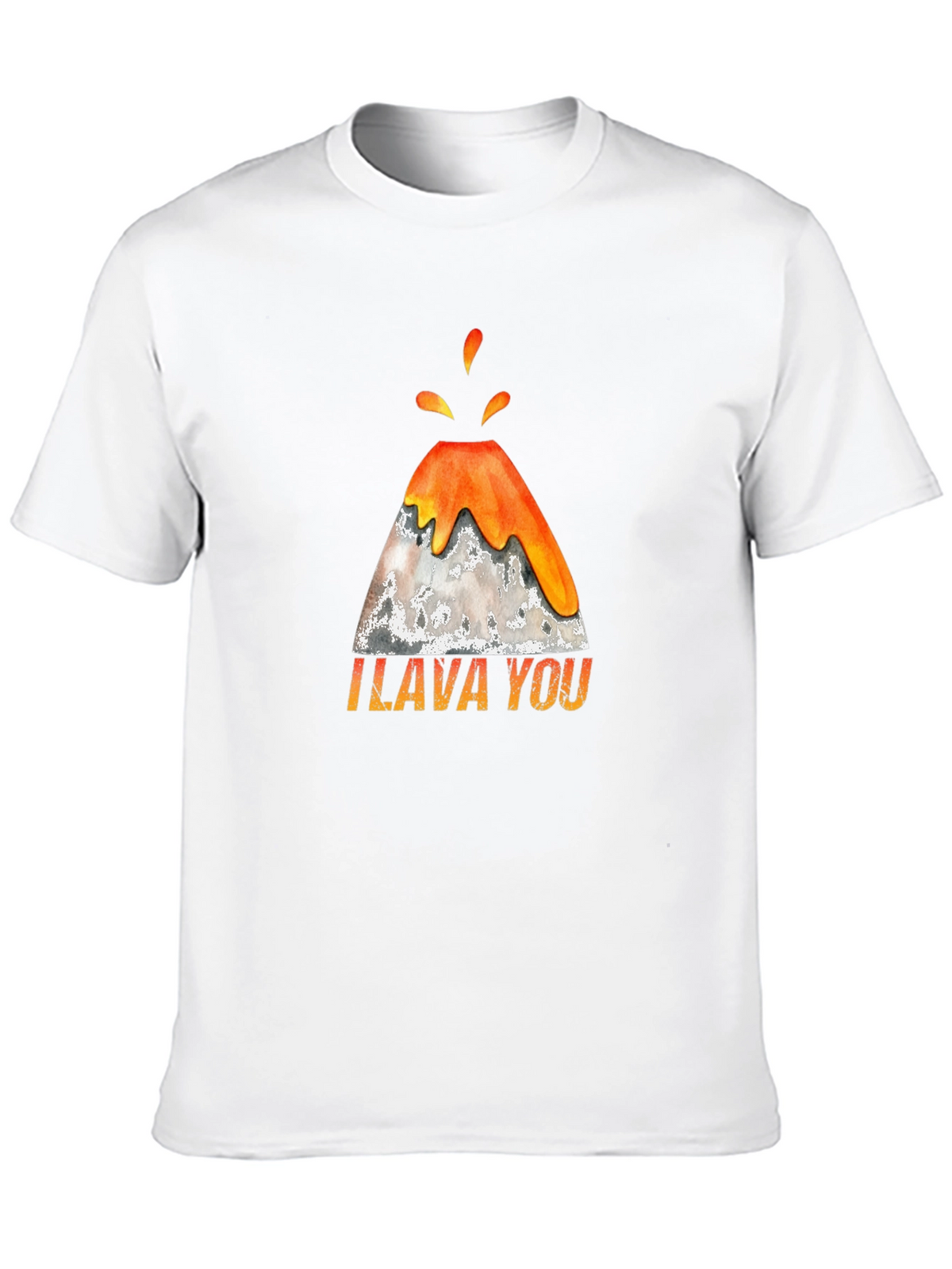 I Lava You Volcano Graphic Tee - Black Cotton T-Shirt
