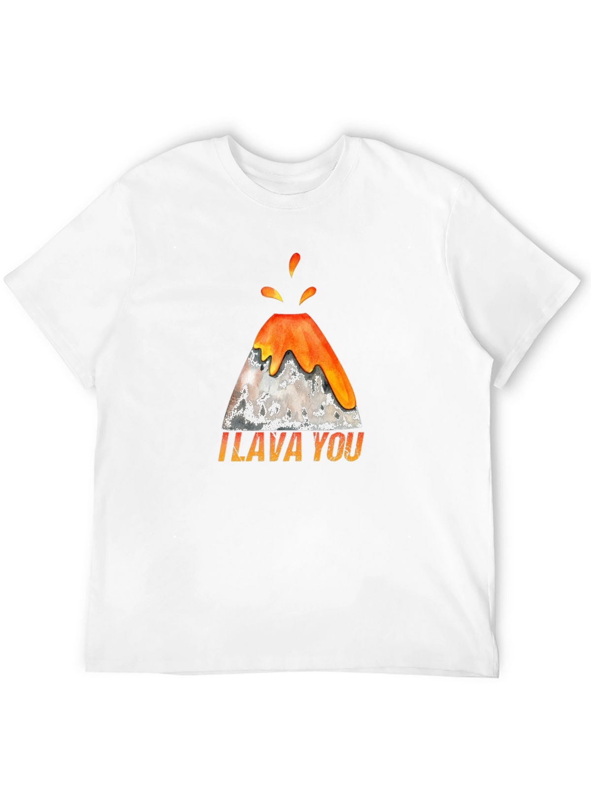 I Lava You Volcano Graphic Tee - Black Cotton T-Shirt