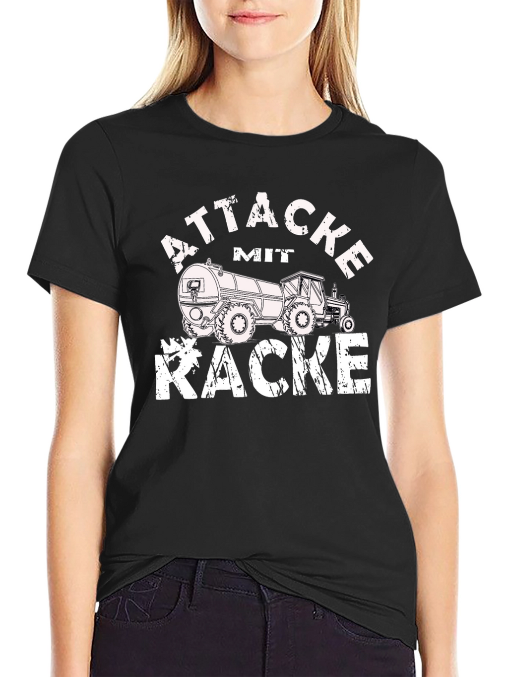 Attacke Mit Kacke Funny Tractor T-Shirt