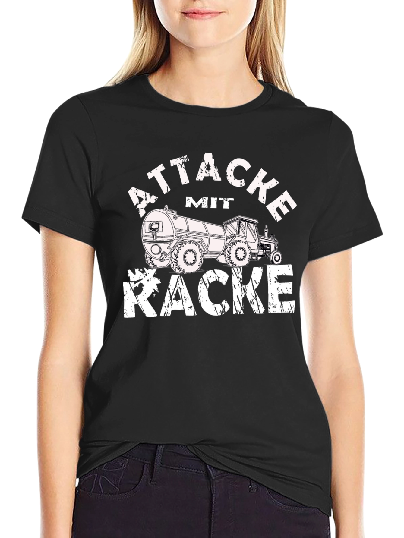 Attacke Mit Kacke Funny Tractor T-Shirt