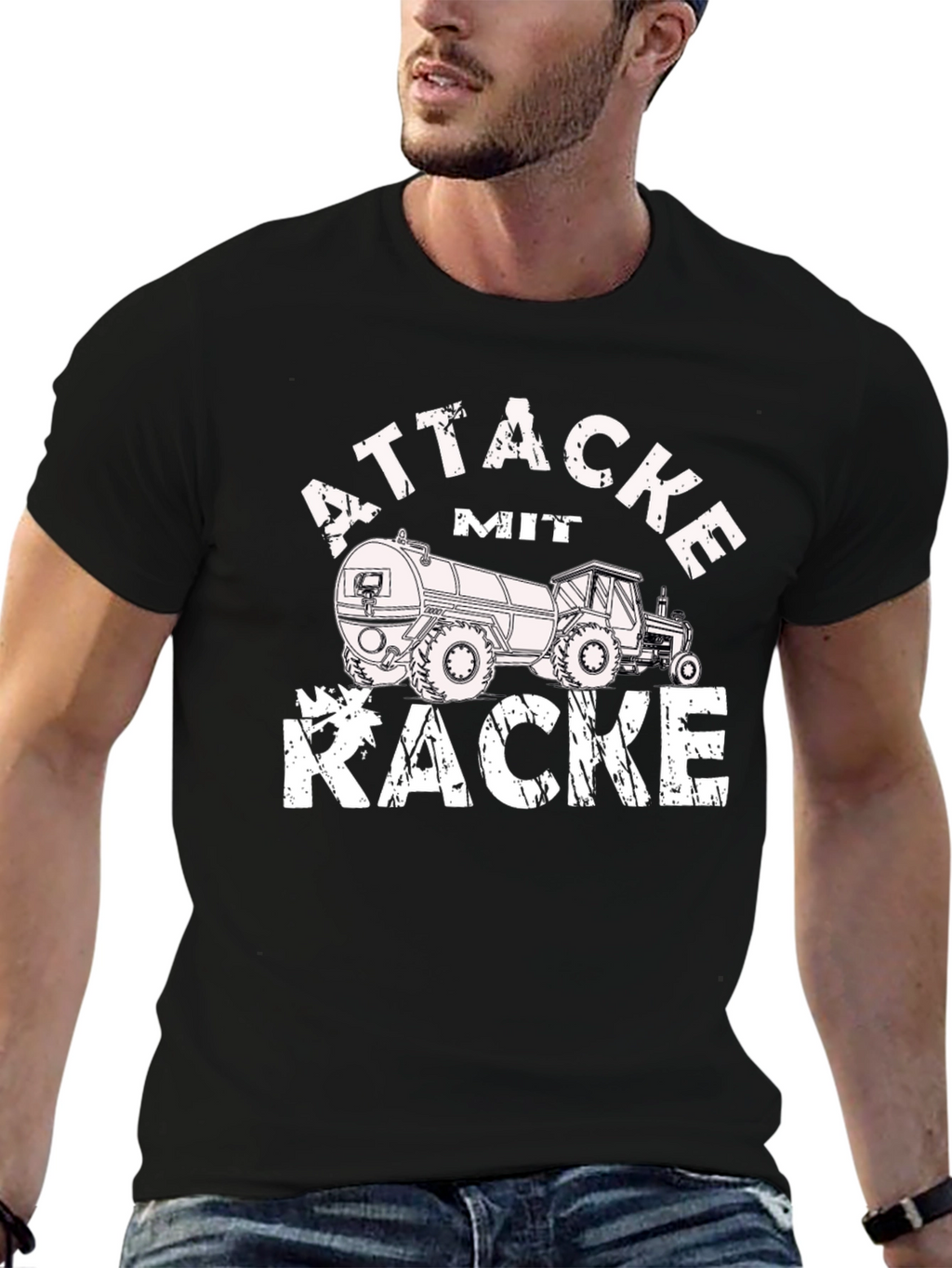 Attacke Mit Kacke Funny Tractor T-Shirt
