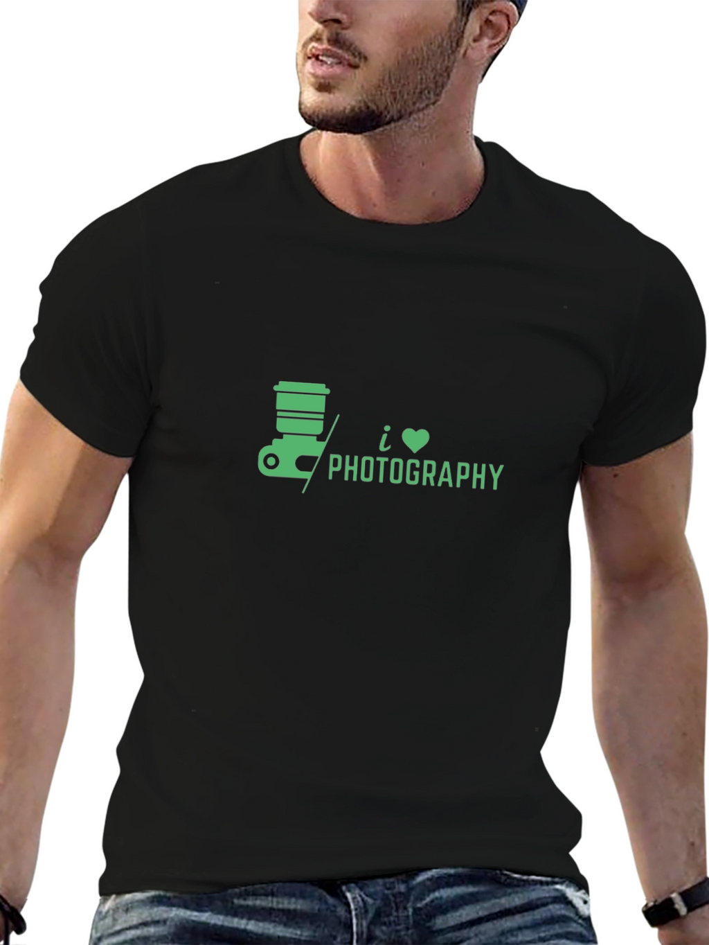 I Love Photography Black T-Shirt