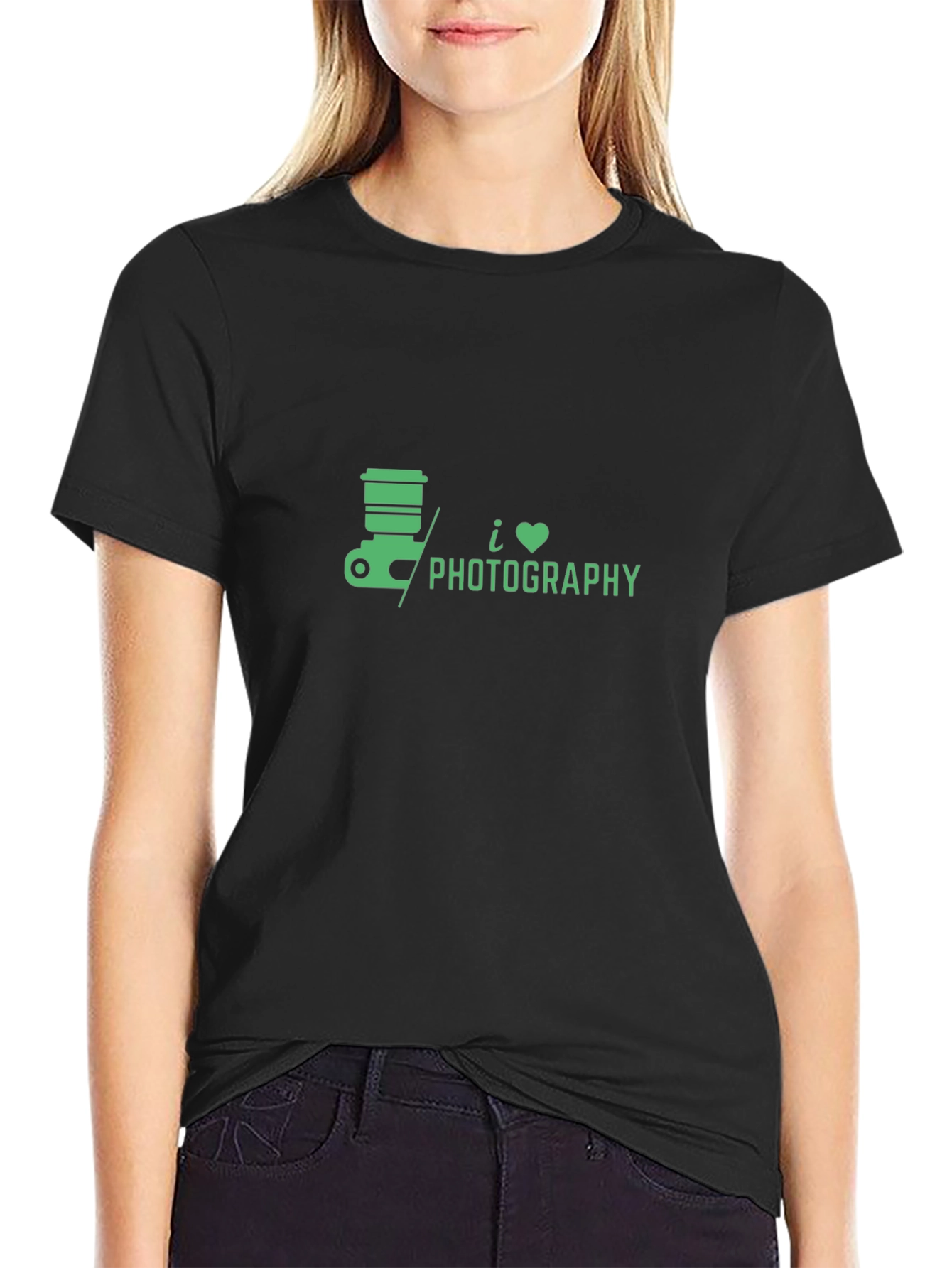 I Love Photography Black T-Shirt