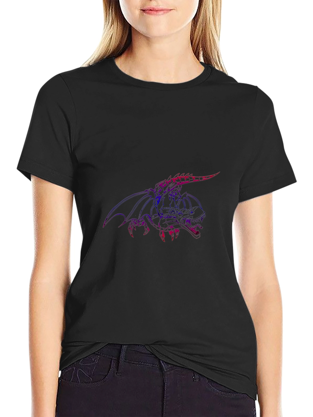 Dragon Graphic Tee - Mens Black Short Sleeve