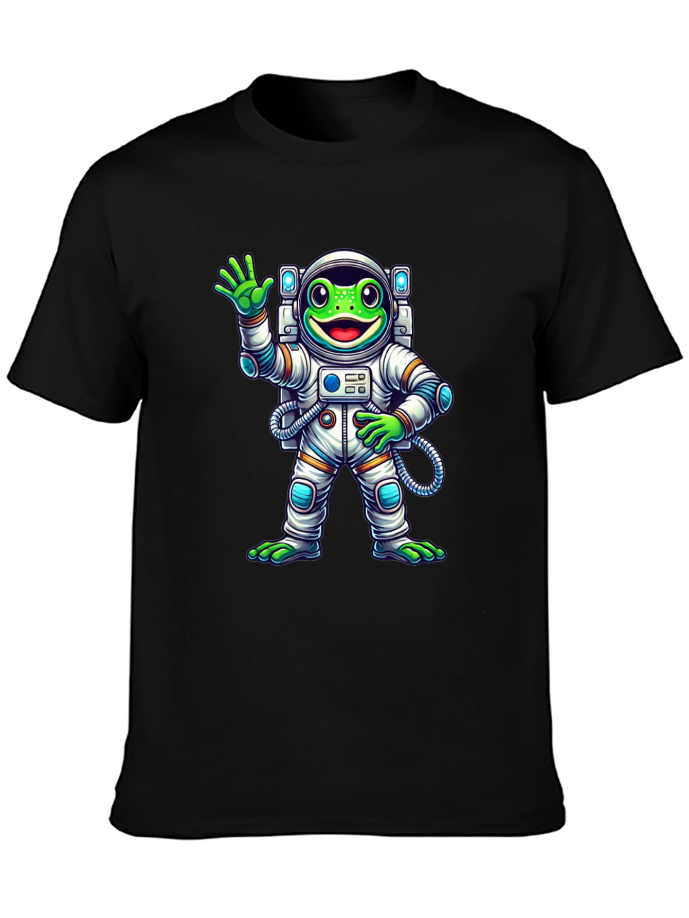 Astronaut Frog Graphic Tee - Cool Space Design