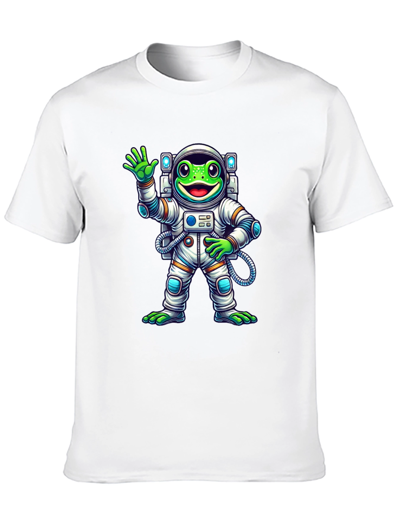 Astronaut Frog Graphic Tee - Cool Space Design