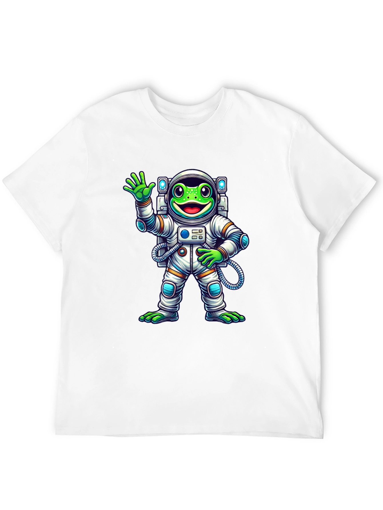 Astronaut Frog Graphic Tee - Cool Space Design