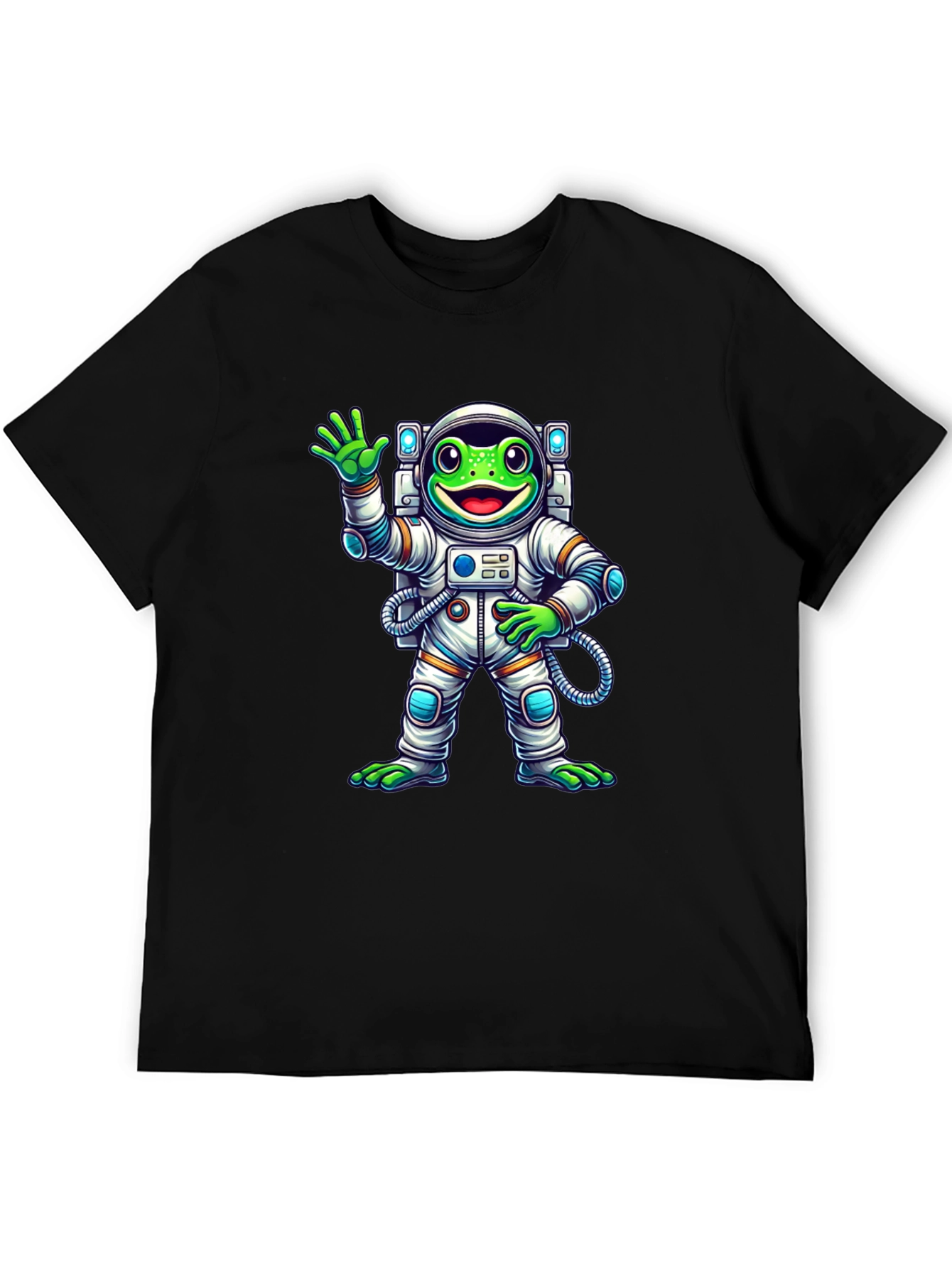 Astronaut Frog Graphic Tee - Cool Space Design