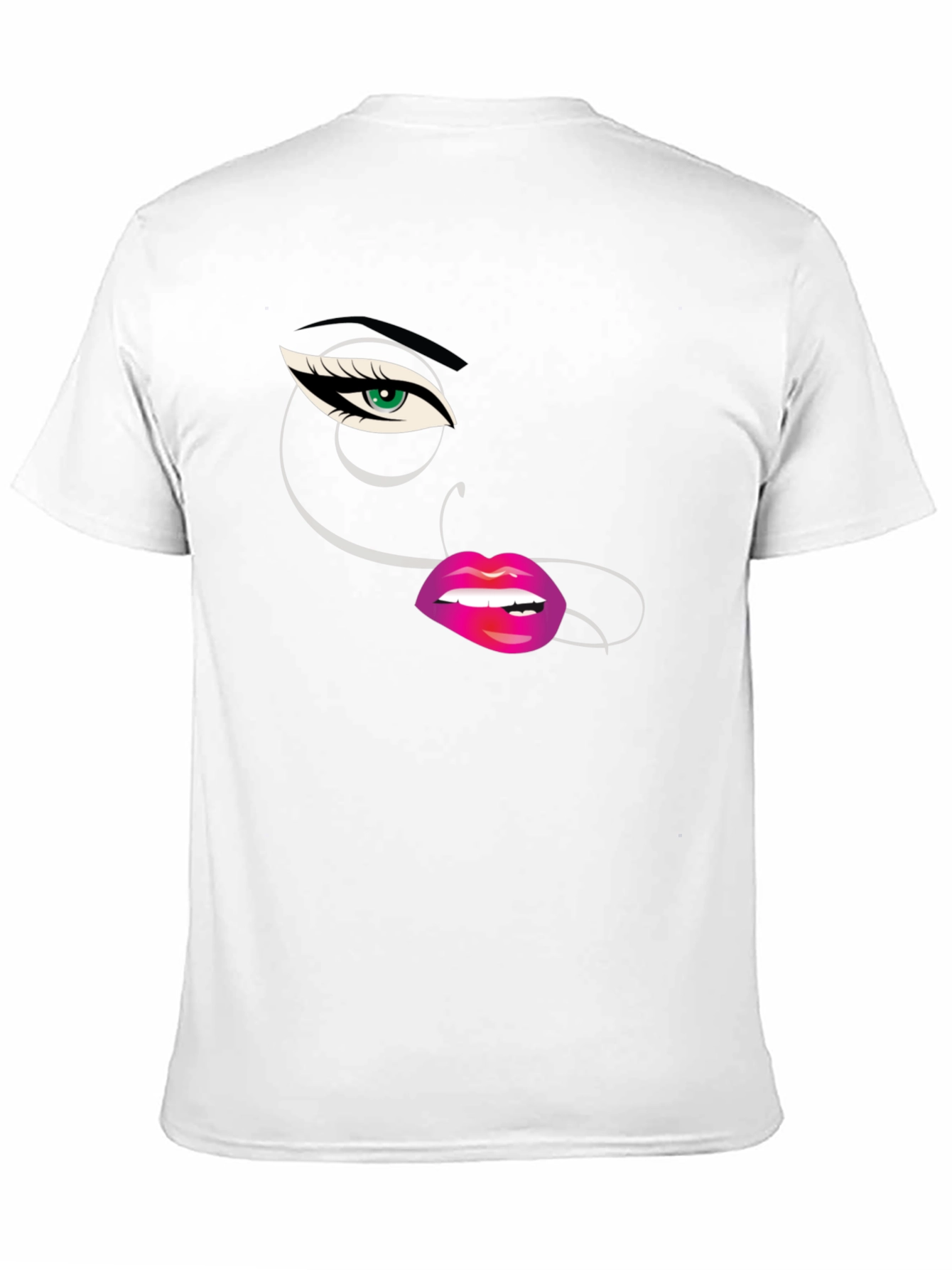 Eye & Lips Graphic Tee - Stylish Black T-Shirt