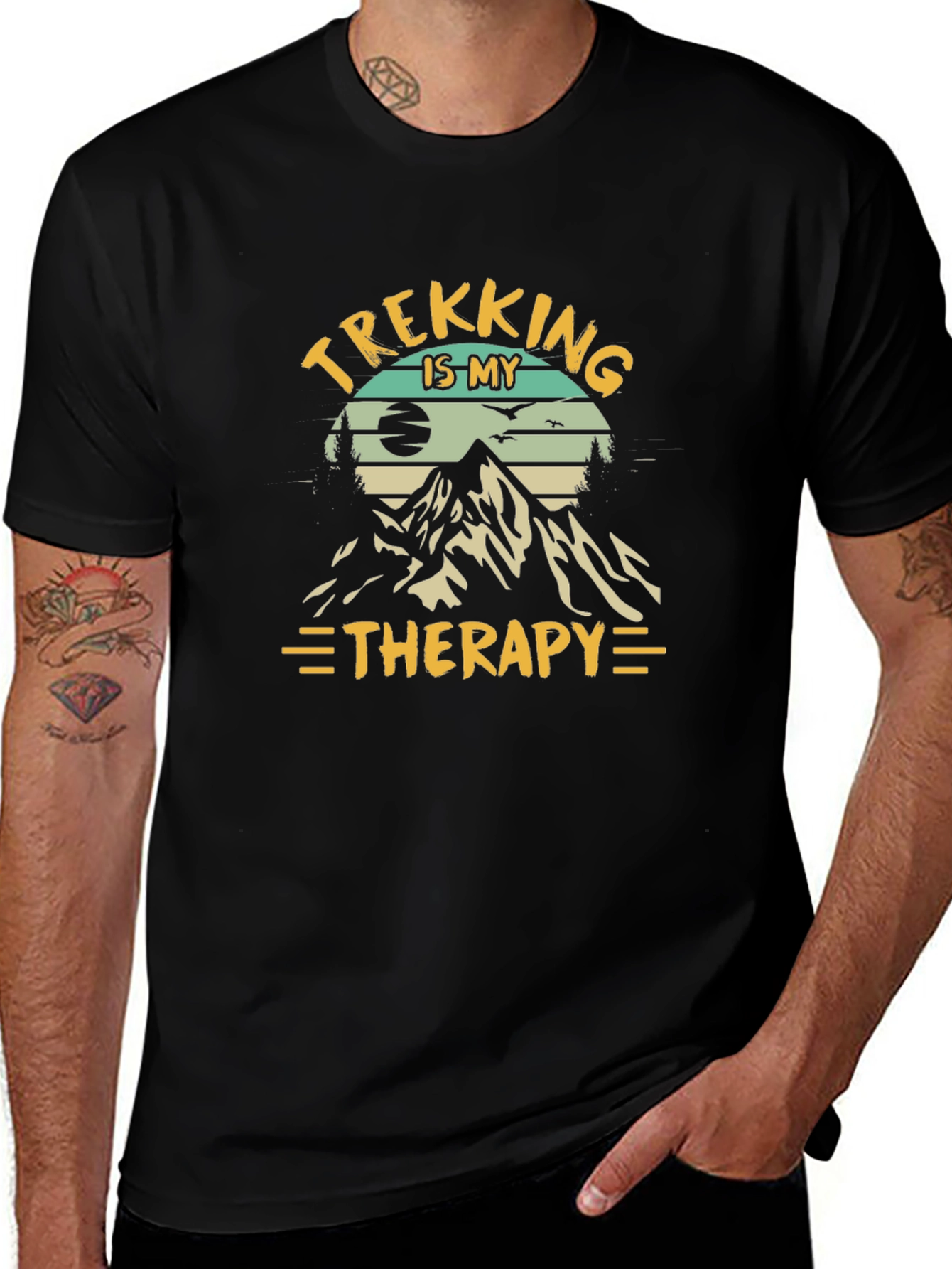 Trekking Therapy Graphic Tee - Adventure Awaits!
