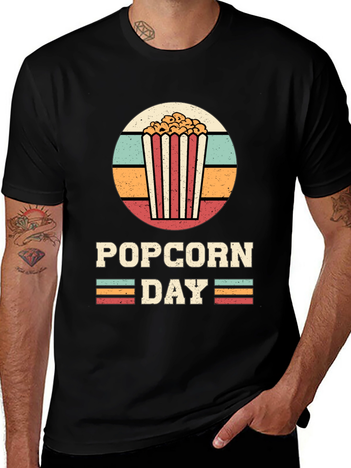 Retro Popcorn Day T-Shirt - Celebrate in Style!