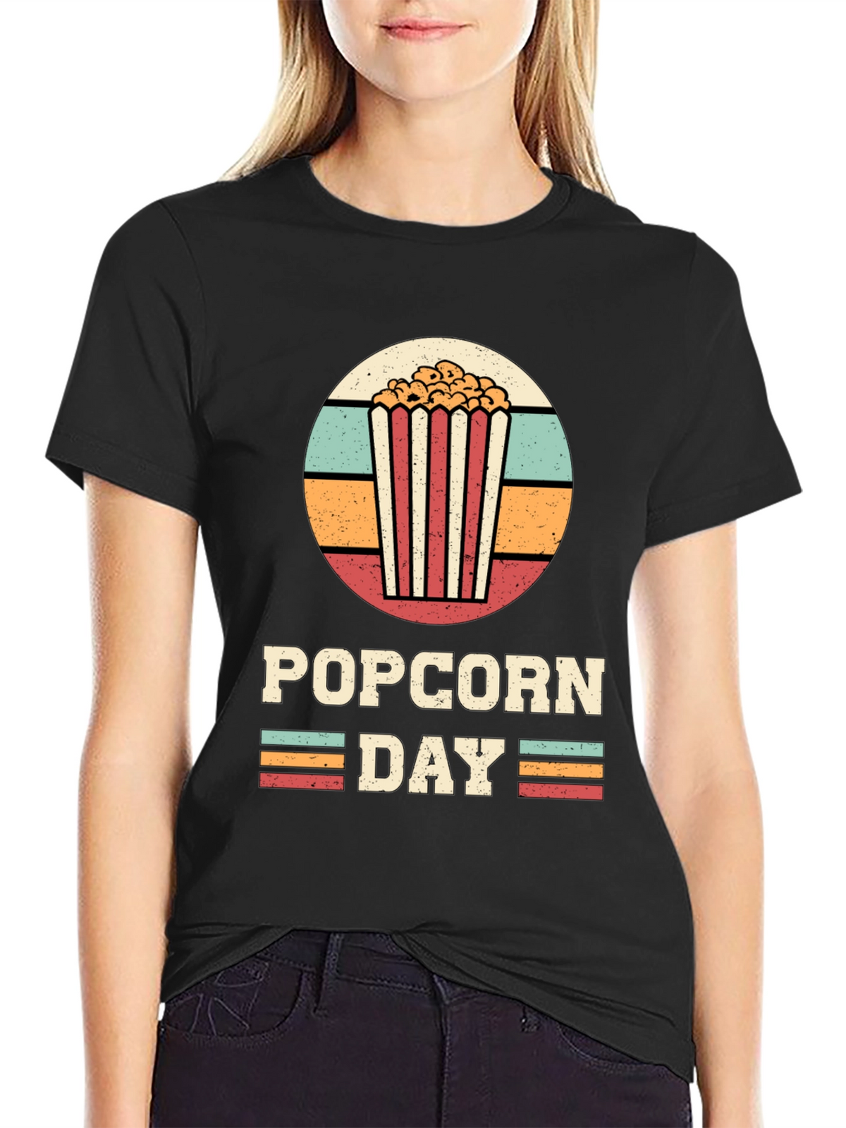 Retro Popcorn Day T-Shirt - Celebrate in Style!
