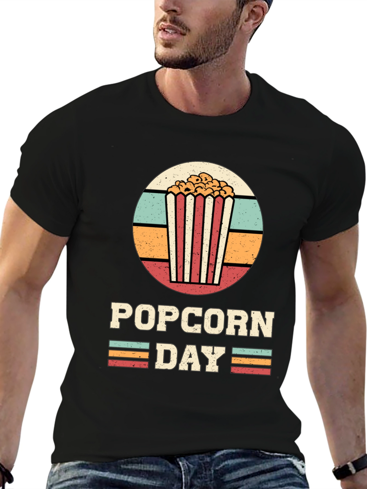 Retro Popcorn Day T-Shirt - Celebrate in Style!