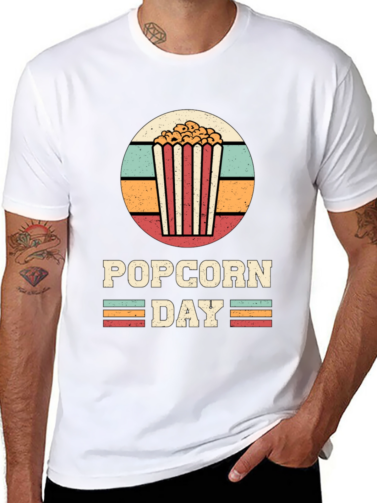Retro Popcorn Day T-Shirt - Celebrate in Style!