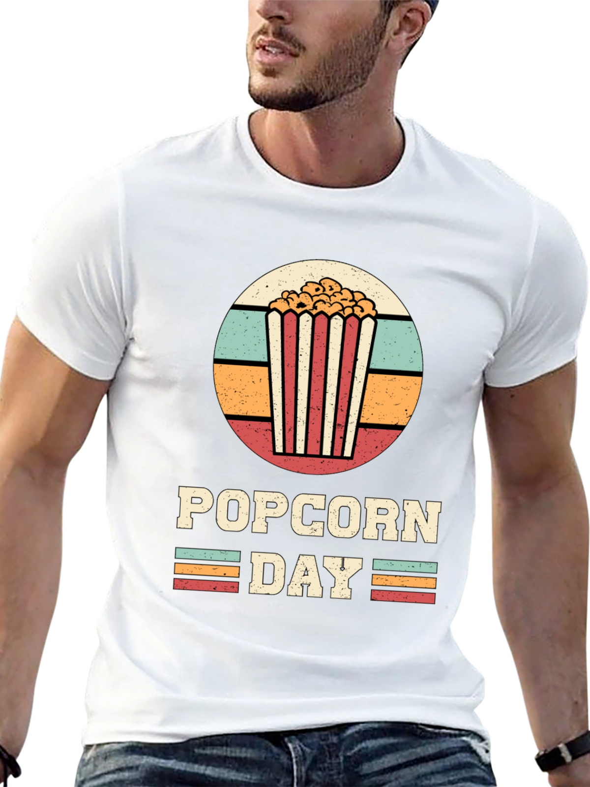 Retro Popcorn Day T-Shirt - Celebrate in Style!
