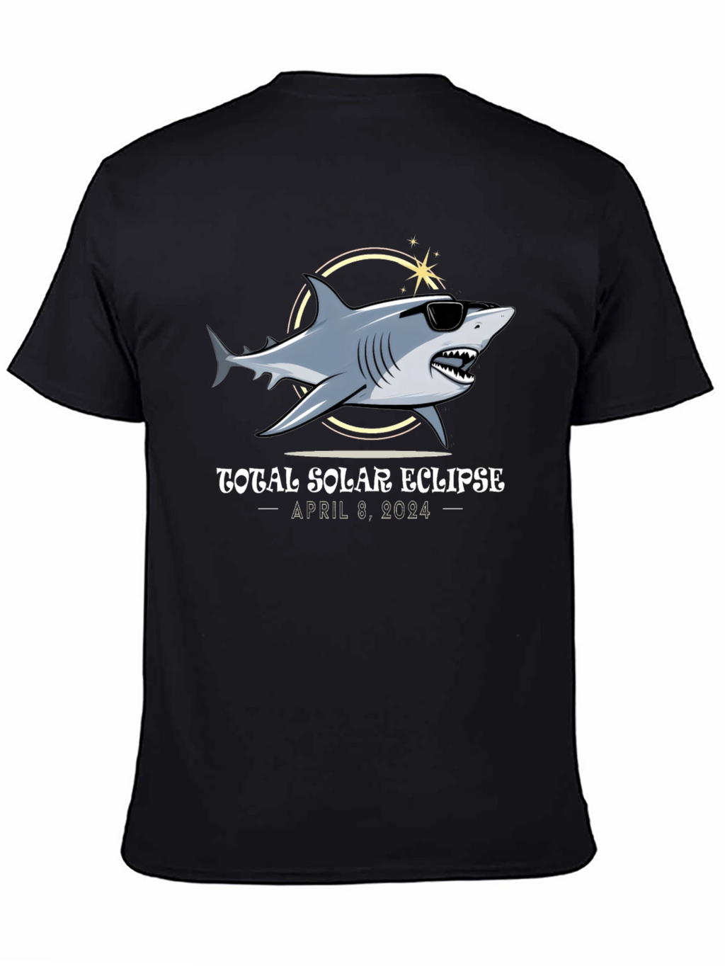 Total Solar Eclipse 2024 Shark T-Shirt