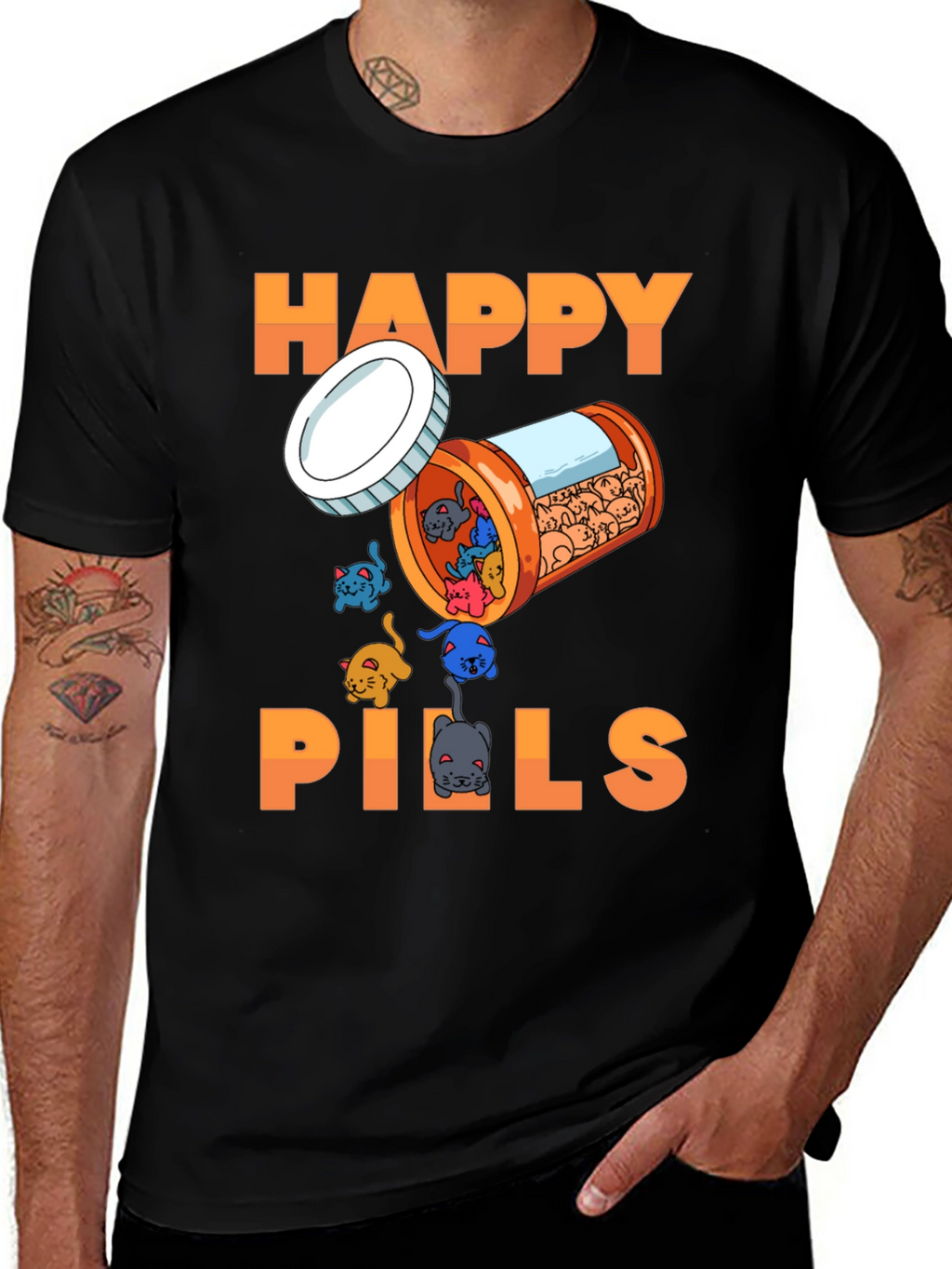 Happy Pills T-Shirt - Cat Lover Edition