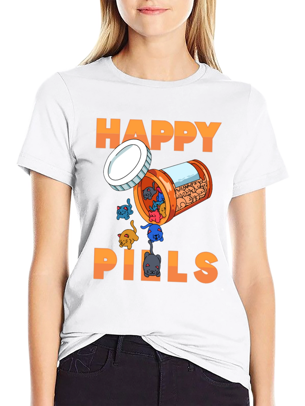 Happy Pills T-Shirt - Cat Lover Edition
