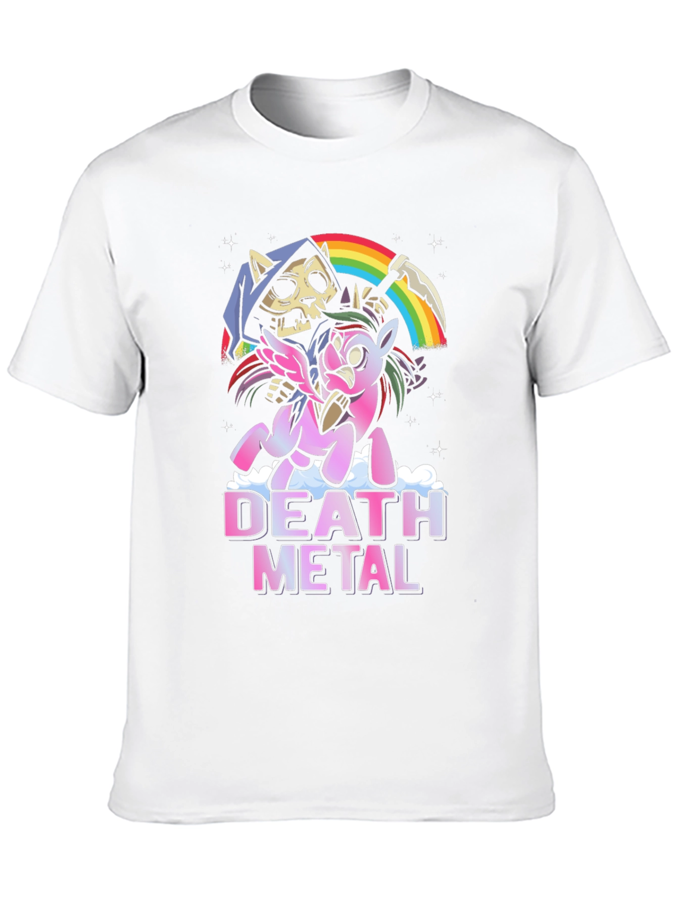 Death Metal Unicorn T-Shirt - Grim Reaper Fantasy Tee