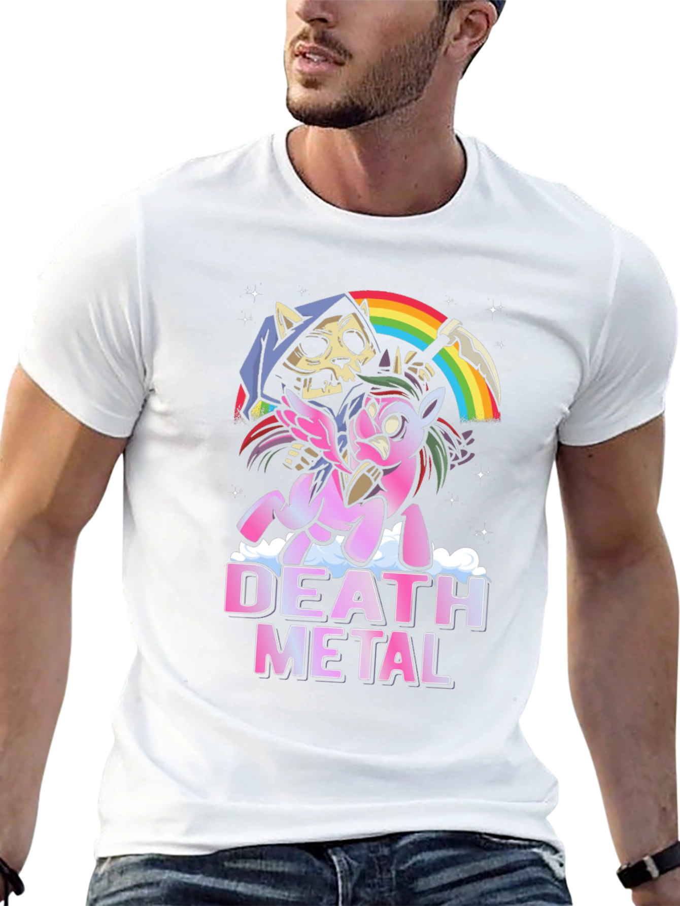 Death Metal Unicorn T-Shirt - Grim Reaper Fantasy Tee