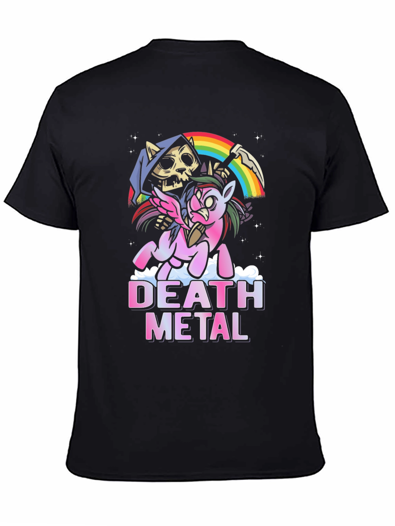 Death Metal Unicorn T-Shirt - Grim Reaper Fantasy Tee