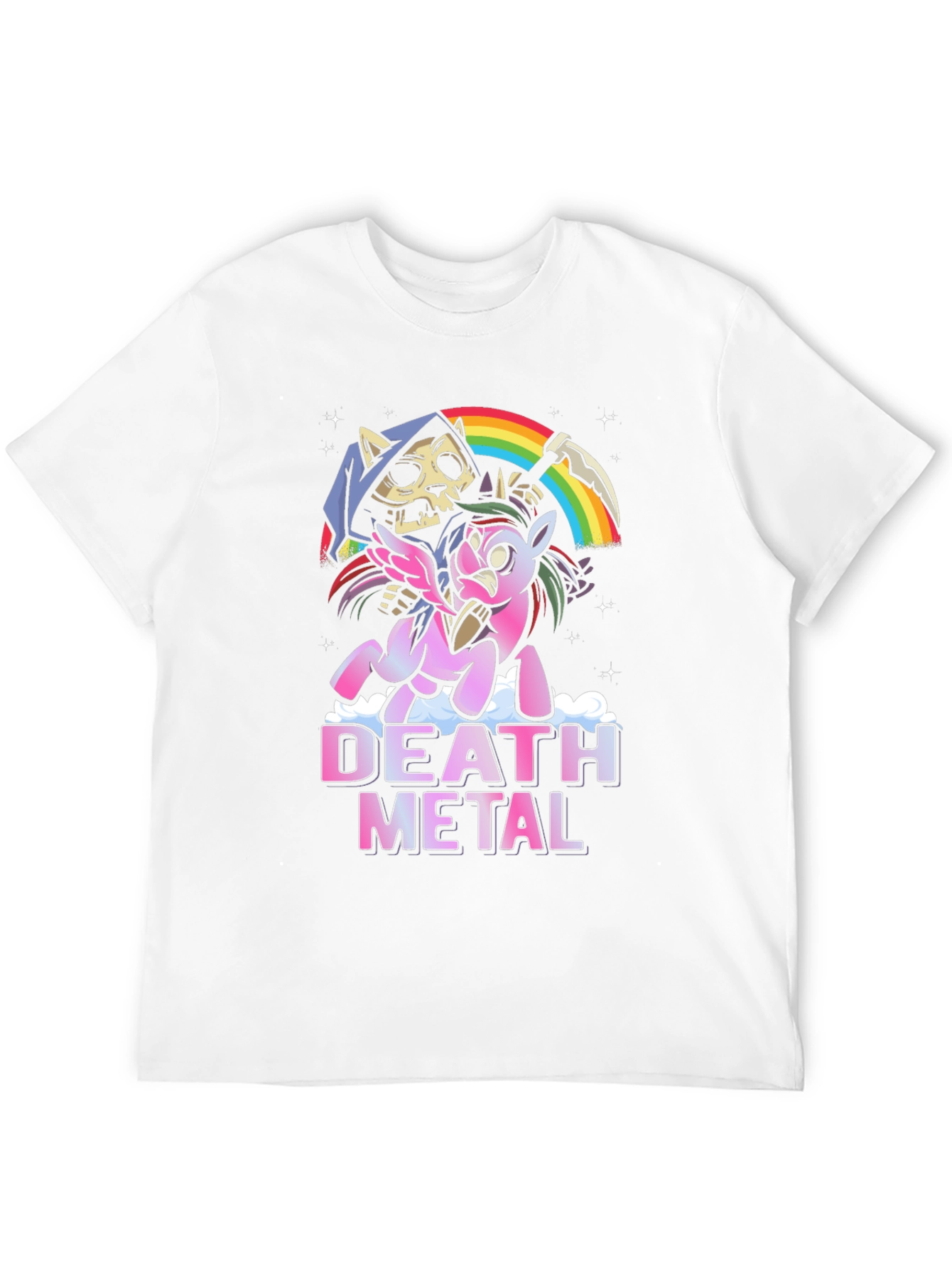 Death Metal Unicorn T-Shirt - Grim Reaper Fantasy Tee