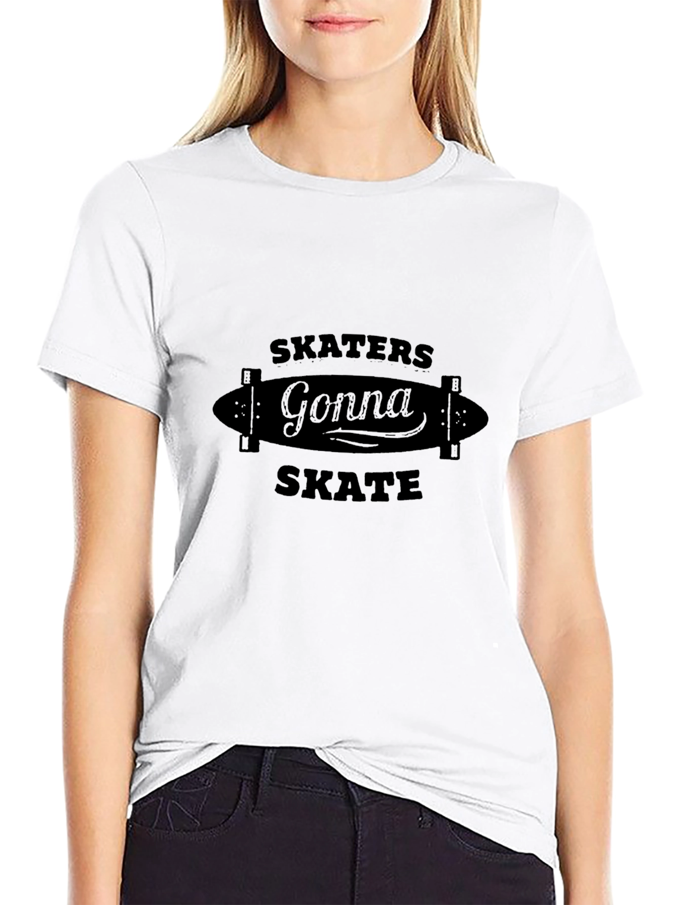 Skaters Gonna Skate Graphic Tee - Black