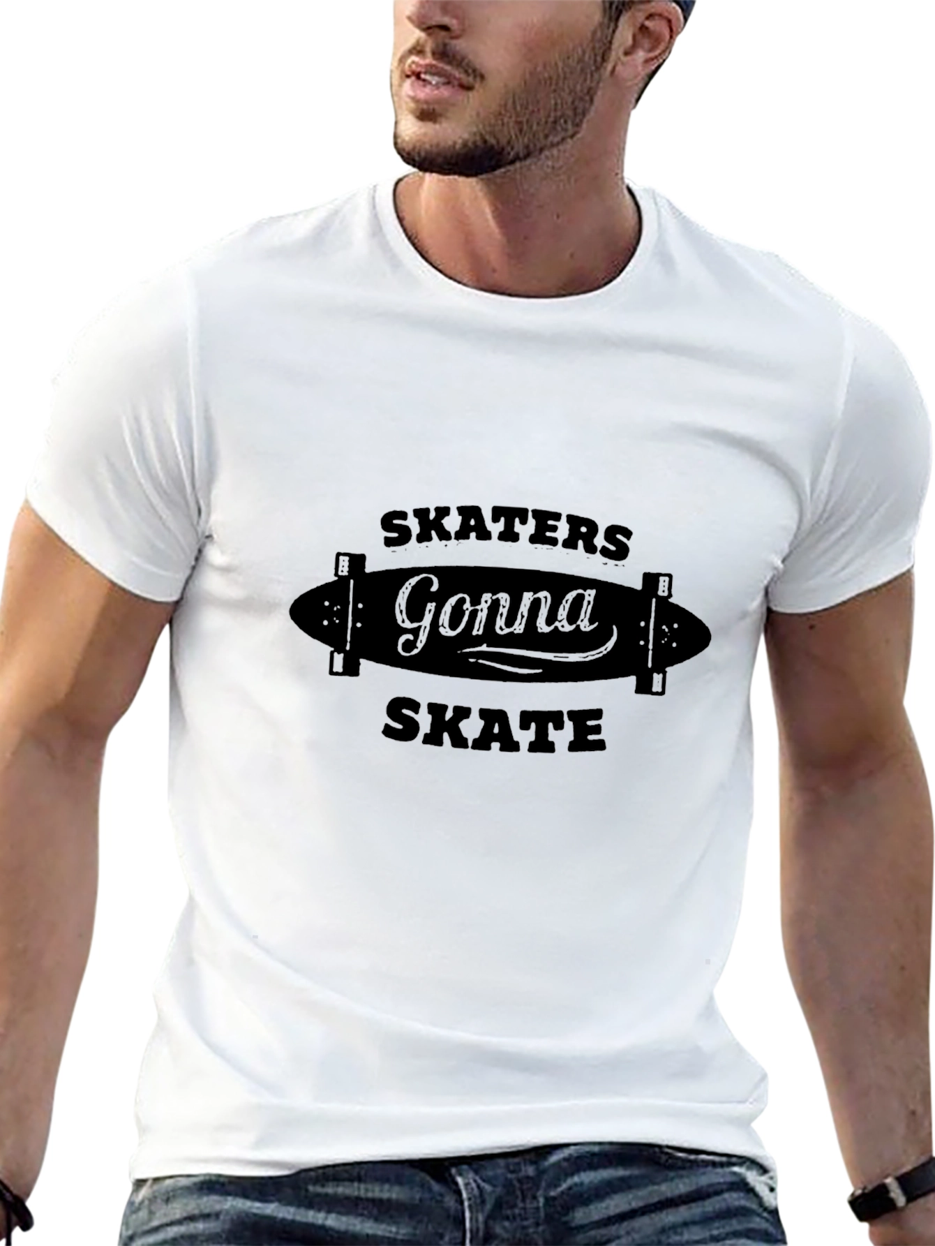 Skaters Gonna Skate Graphic Tee - Black