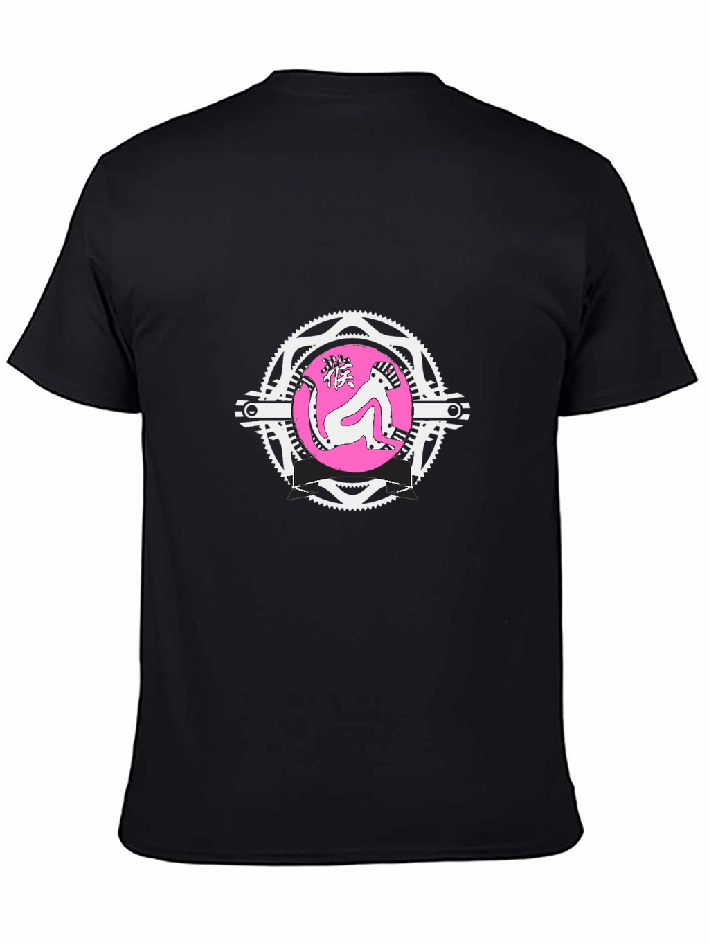 Monkey Graphic Tee - Quirky Mens Black T-Shirt
