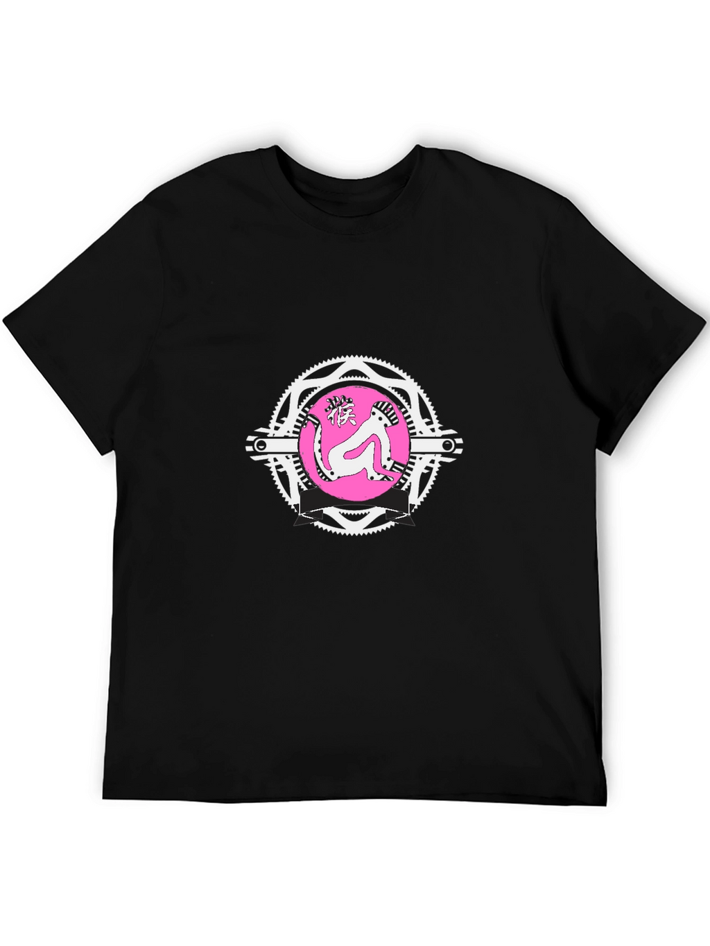 Monkey Graphic Tee - Quirky Mens Black T-Shirt