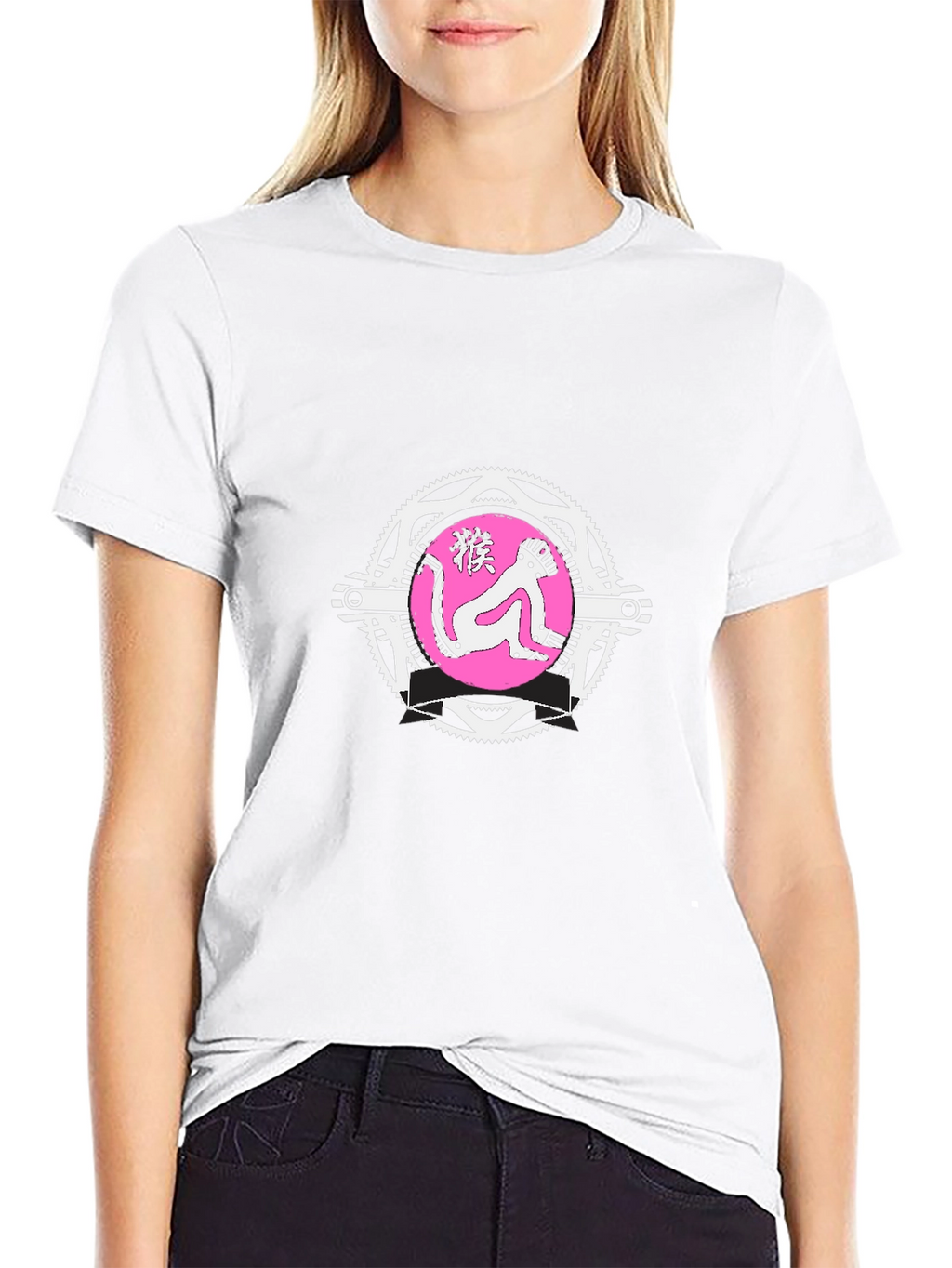Monkey Graphic Tee - Quirky Mens Black T-Shirt