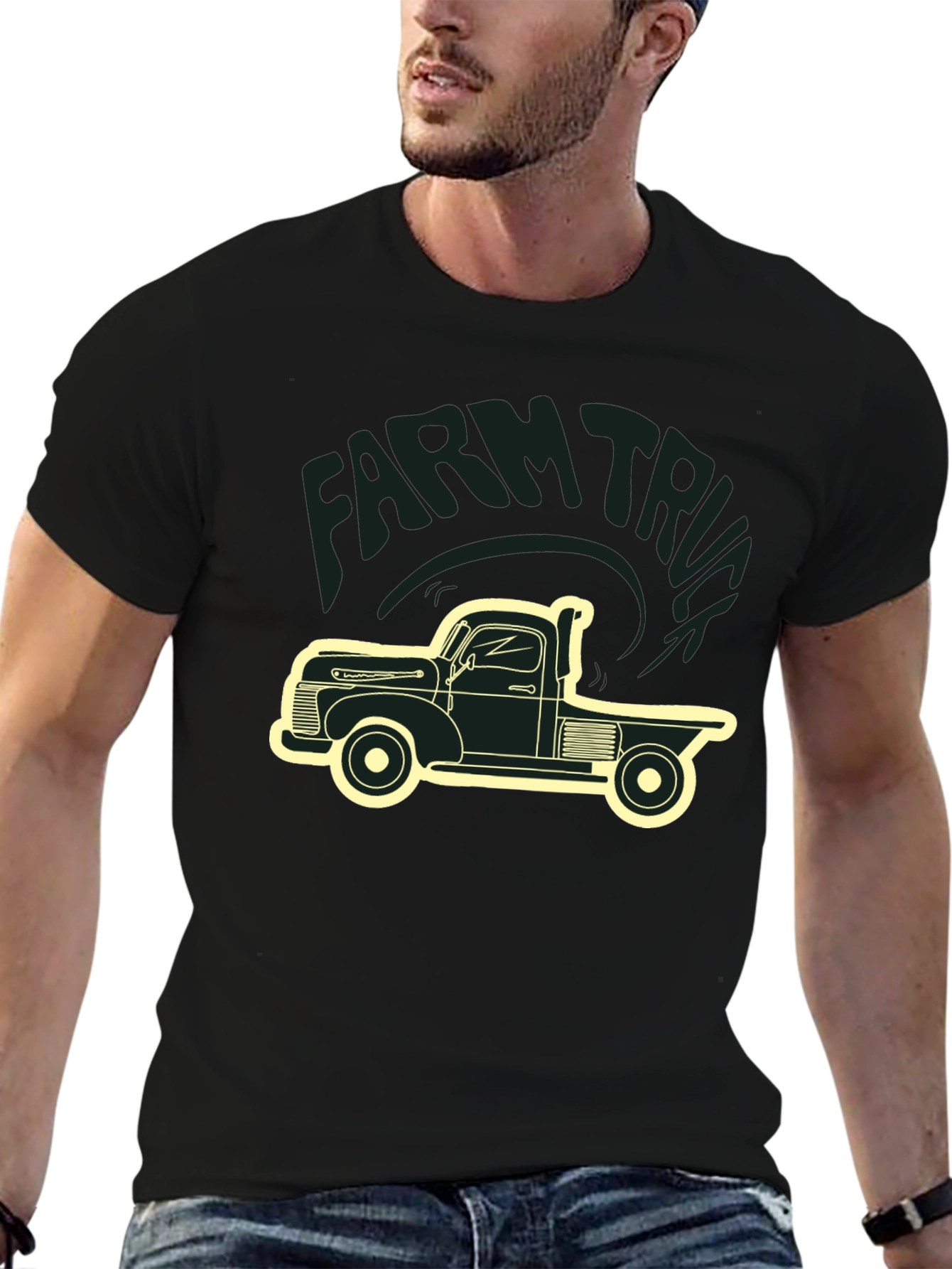 Farm Truck Graphic Tee - Classic Pickup Design