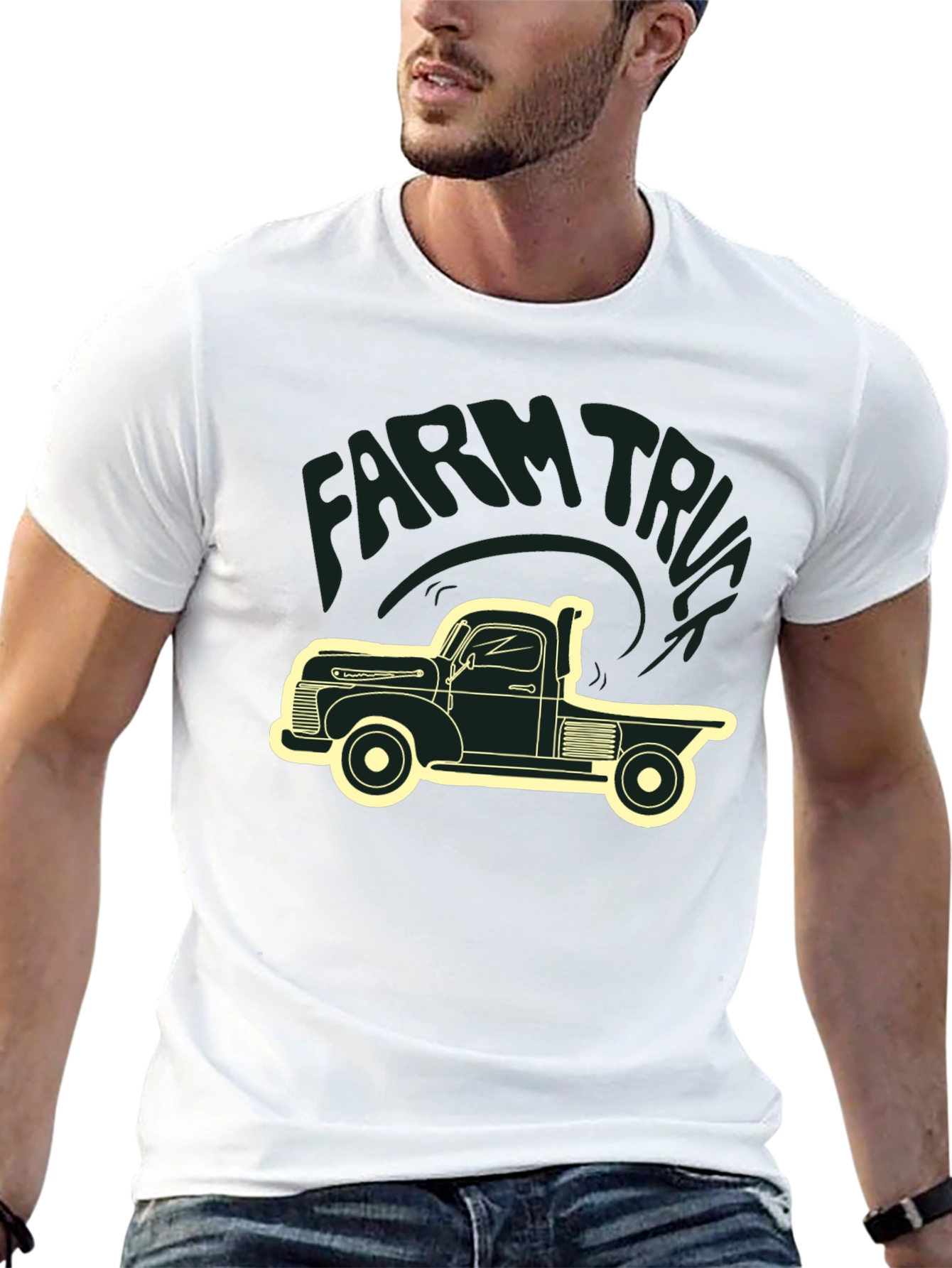 Farm Truck Graphic Tee - Classic Pickup Design