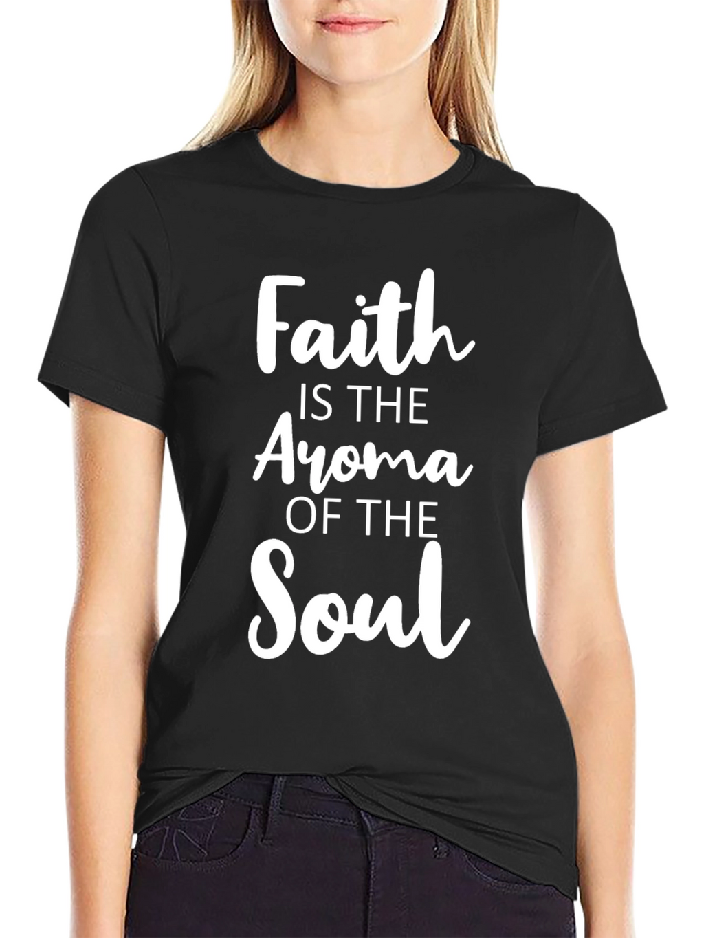 Faith Aroma Soul T-Shirt - Spiritual Black Tee