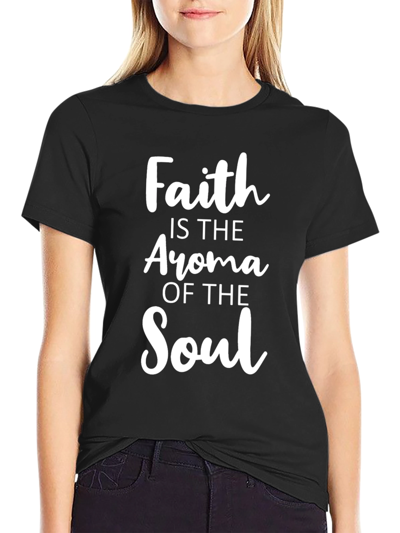 Faith Aroma Soul T-Shirt - Spiritual Black Tee