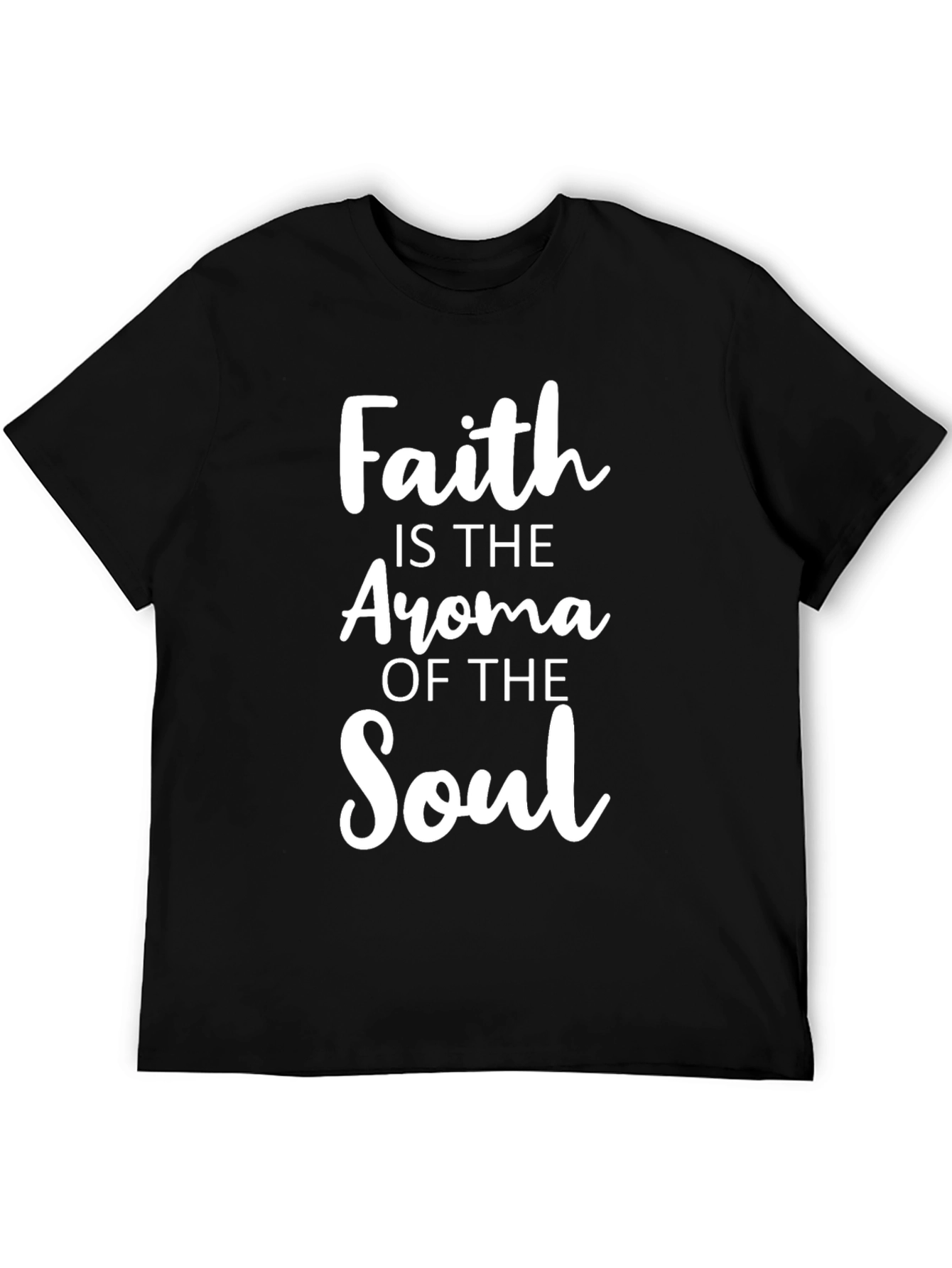 Faith Aroma Soul T-Shirt - Spiritual Black Tee