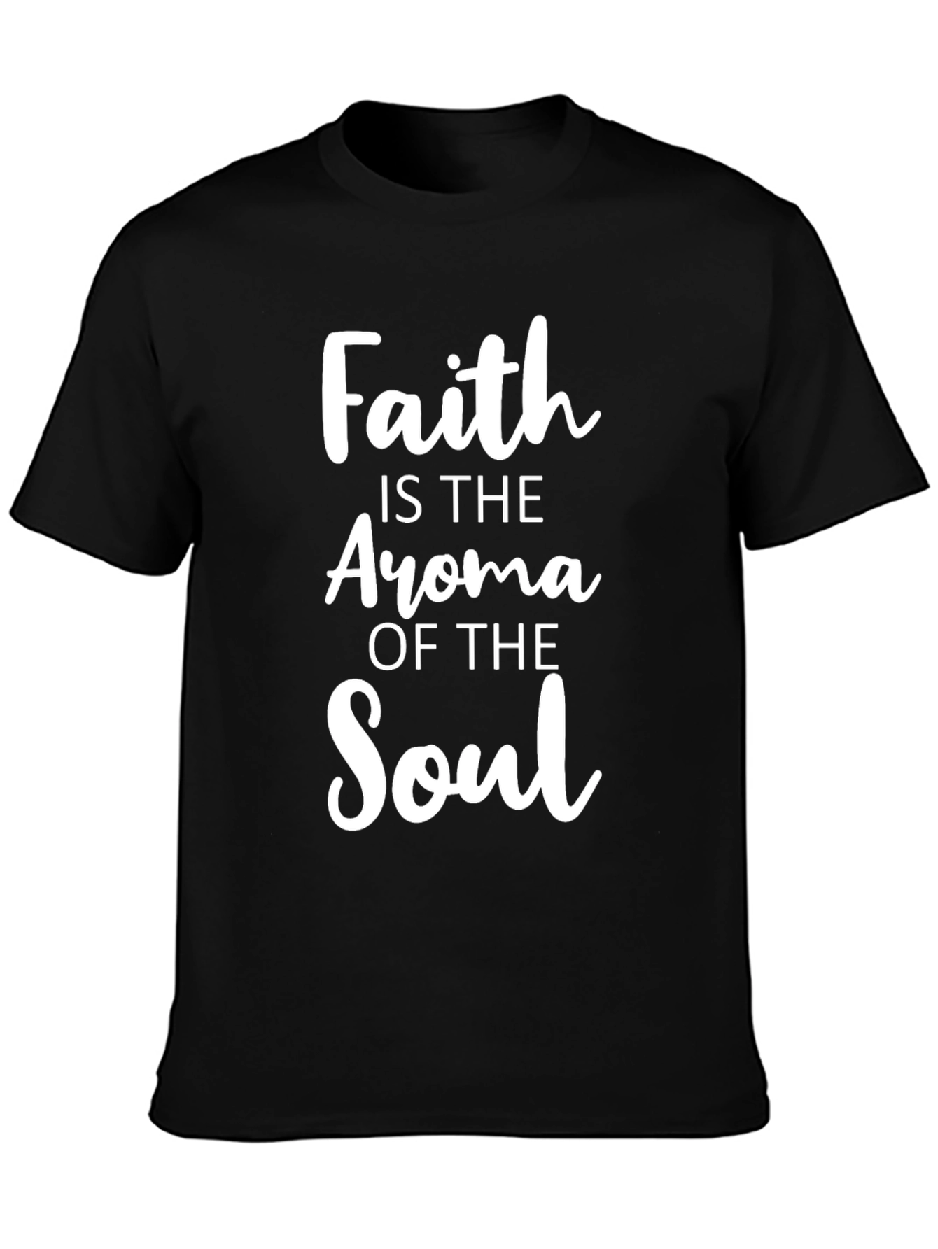 Faith Aroma Soul T-Shirt - Spiritual Black Tee