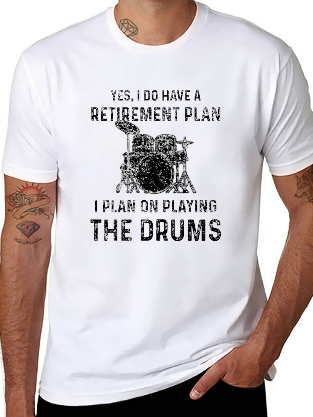 Drummer Retirement Plan Graphic T-Shirt