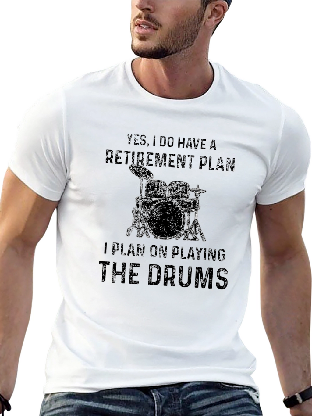 Drummer Retirement Plan Graphic T-Shirt