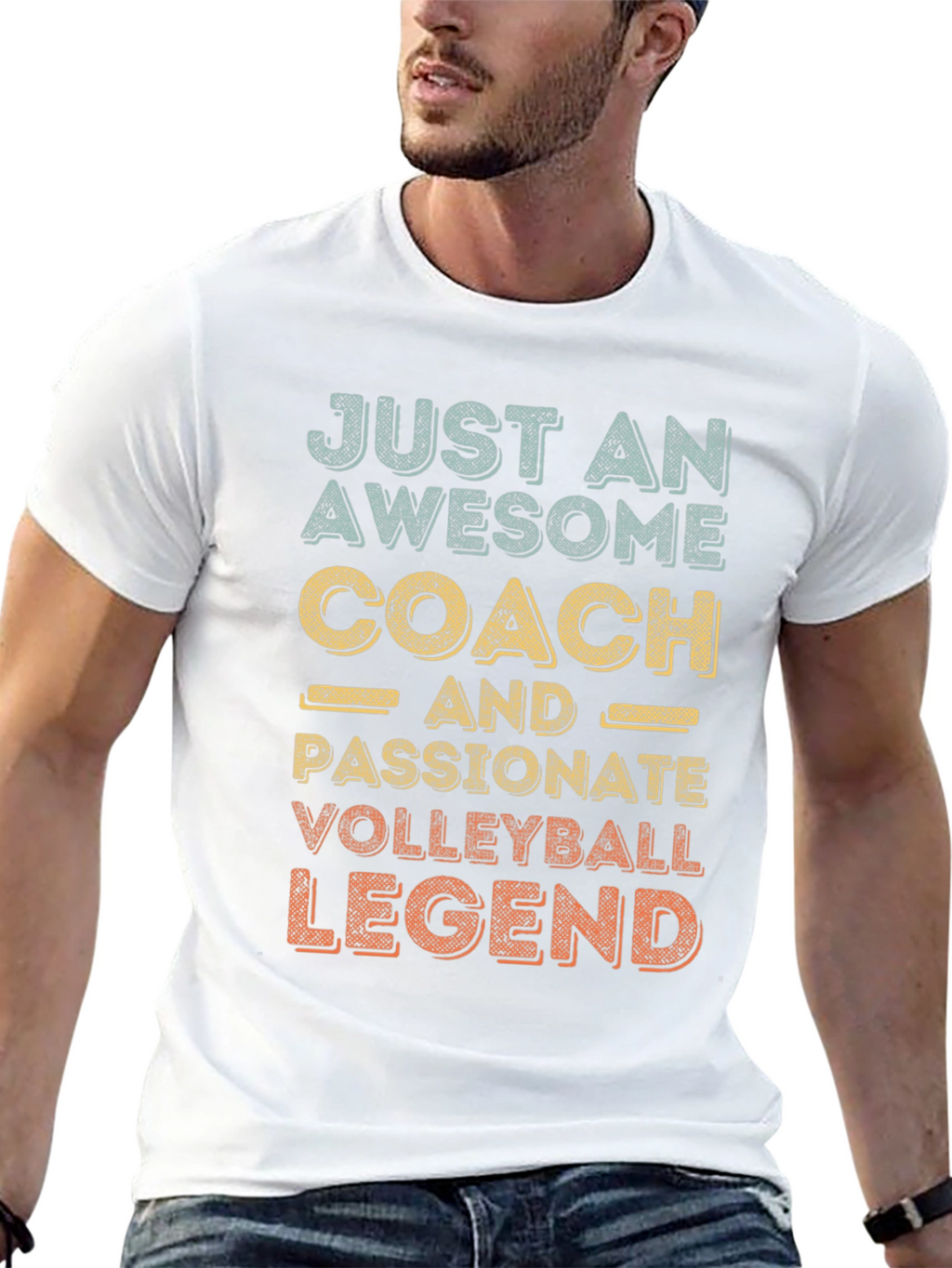 Awesome Volleyball Coach Legend Graphic Tee