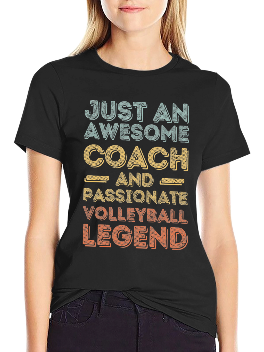 Awesome Volleyball Coach Legend Graphic Tee
