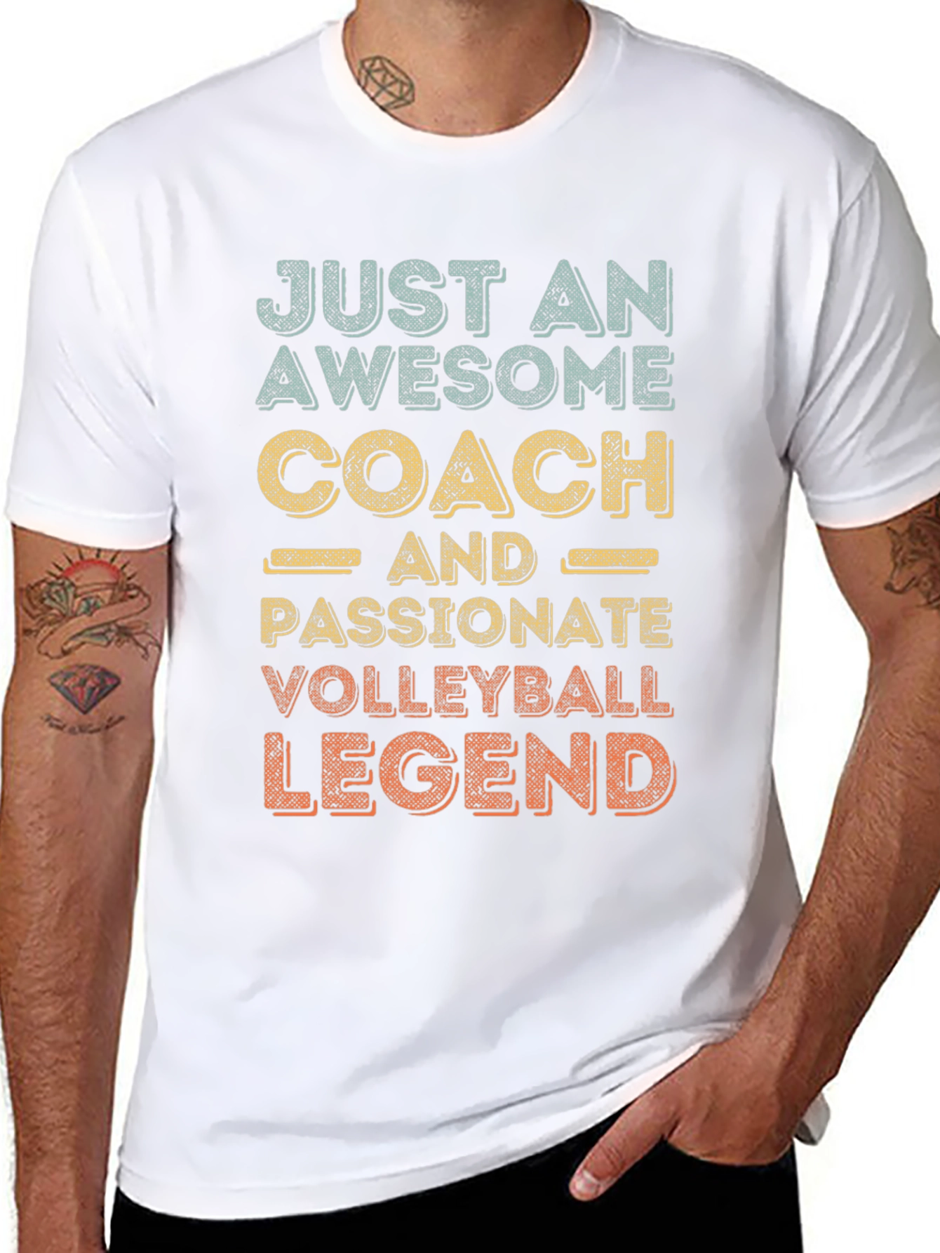 Awesome Volleyball Coach Legend Graphic Tee