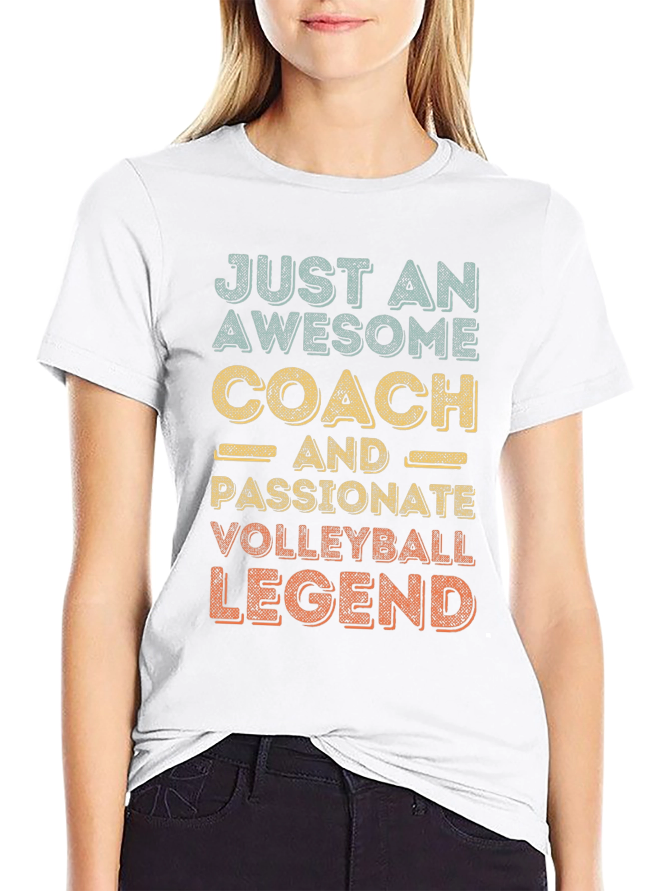 Awesome Volleyball Coach Legend Graphic Tee
