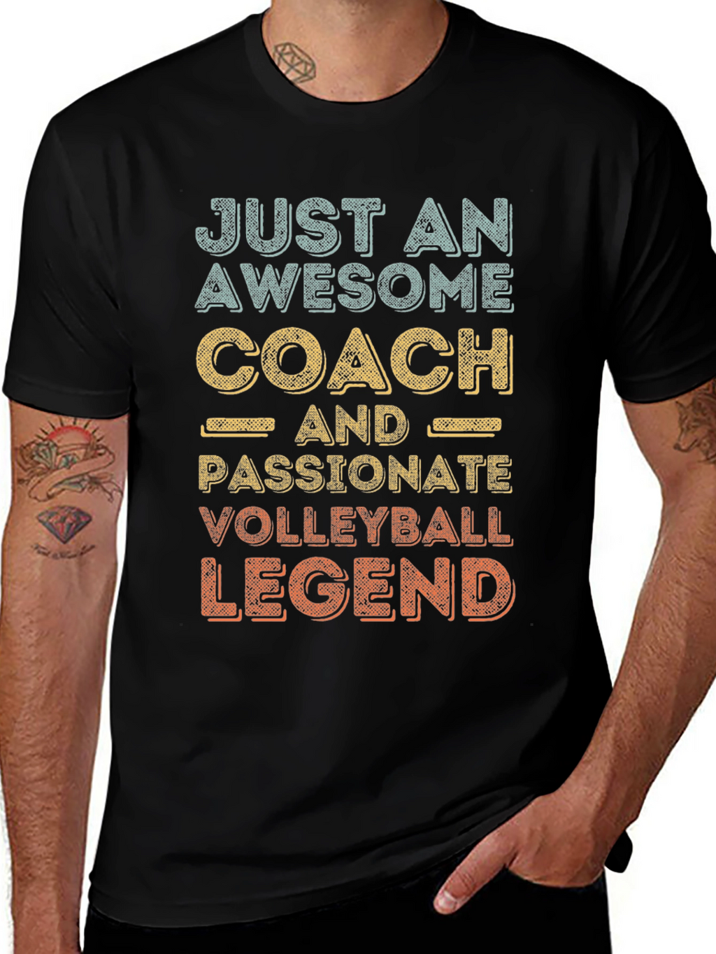 Awesome Volleyball Coach Legend Graphic Tee