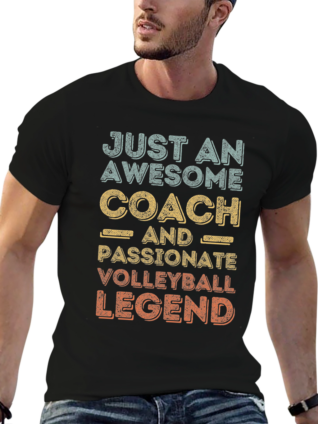 Awesome Volleyball Coach Legend Graphic Tee