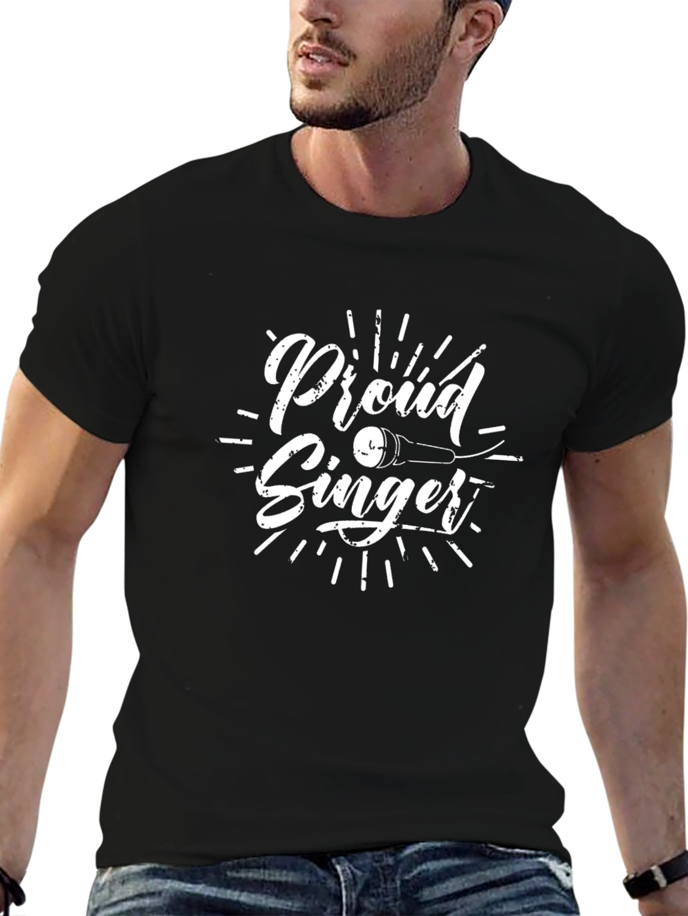 Proud Singer Graphic T-Shirt - Black