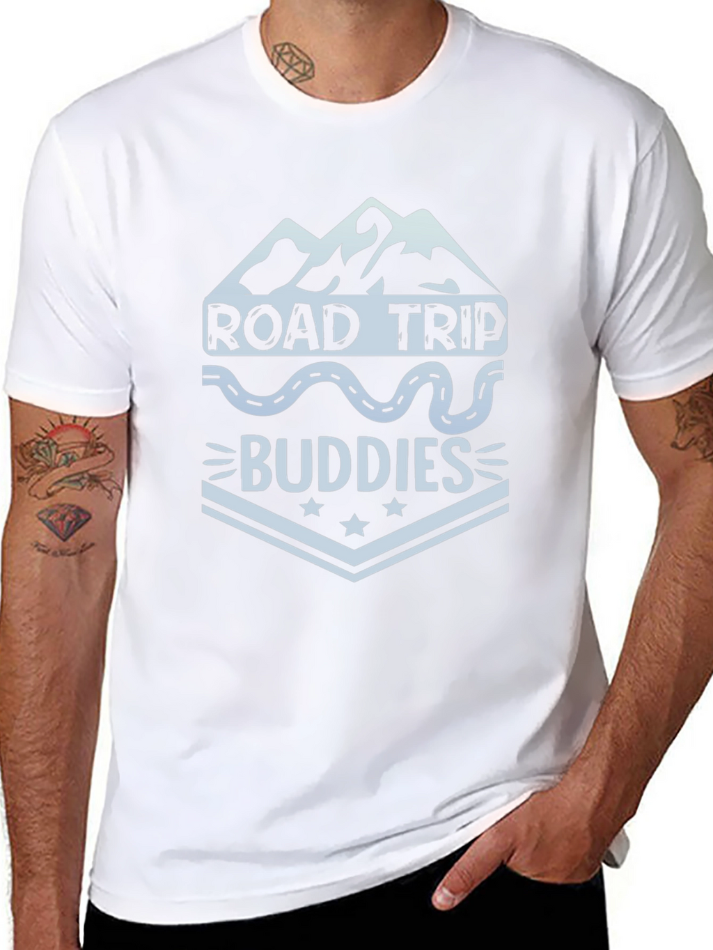 Road Trip Buddies Graphic Tee - Black