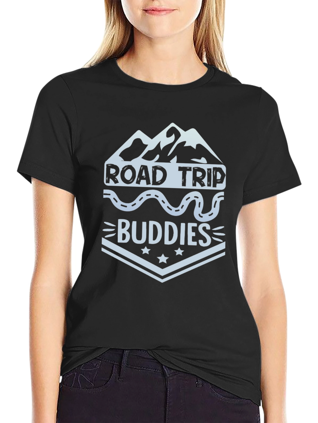 Road Trip Buddies Graphic Tee - Black