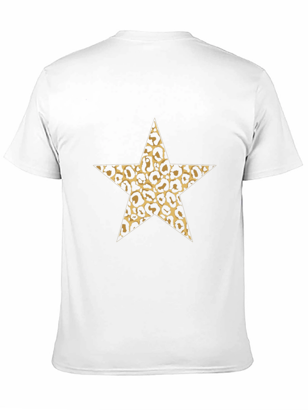 Leopard Star Print Black Tee