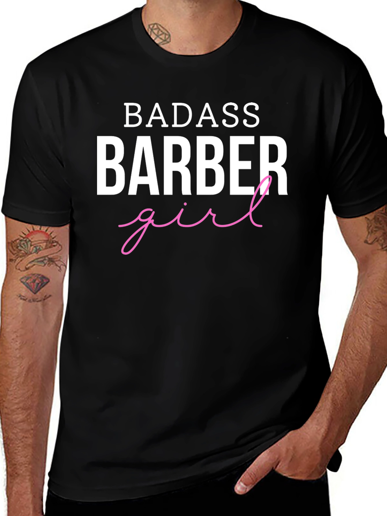 Badass Barber Girl Graphic Tee